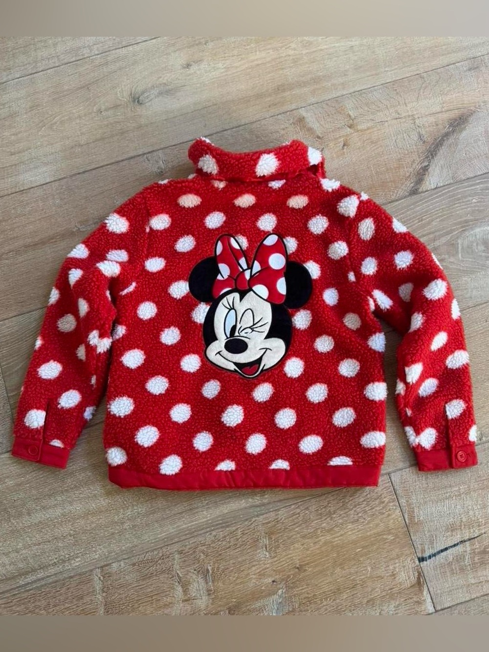 Disney Minnie Mouse Red Polka Dot Kids Fleece Jacket